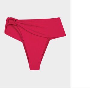 ViX Holly Fold Over Swim Bikini Bottoms Red Size M 01257